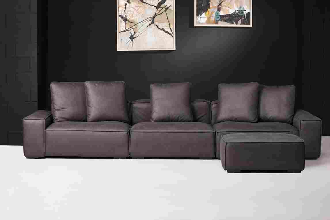 Nico 3 seater charcoal sofa