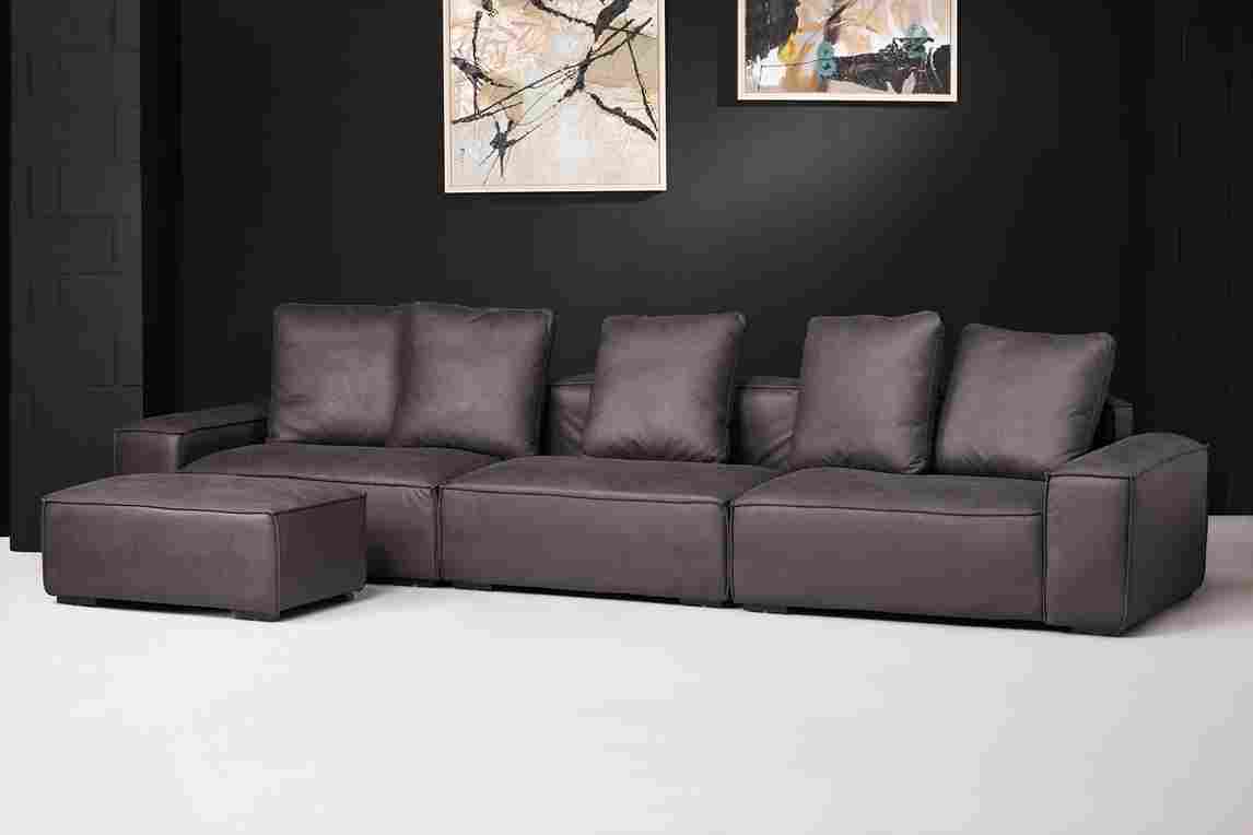 Nico 3 seater charcoal sofa