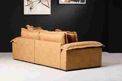 Otto 3-seater Tan Sofa - Back View