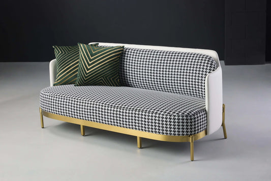 Paris 3 Seater Couch and Green Pillows