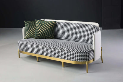 Paris 3 Seater Couch and Green Pillows