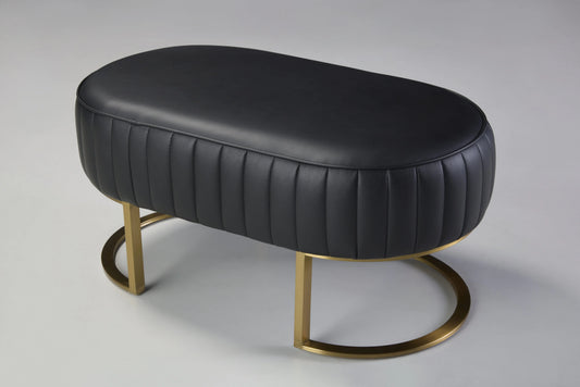 Rowan Leather Bench - Black