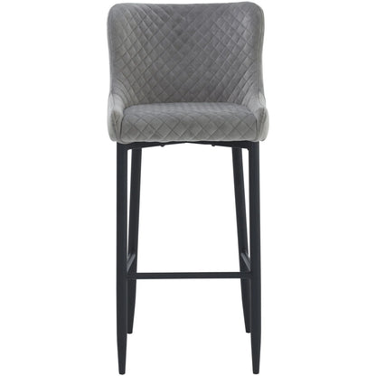Saskia Grey Counter Chair - Front View