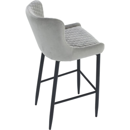 Saskia Grey Counter Chair - Side View