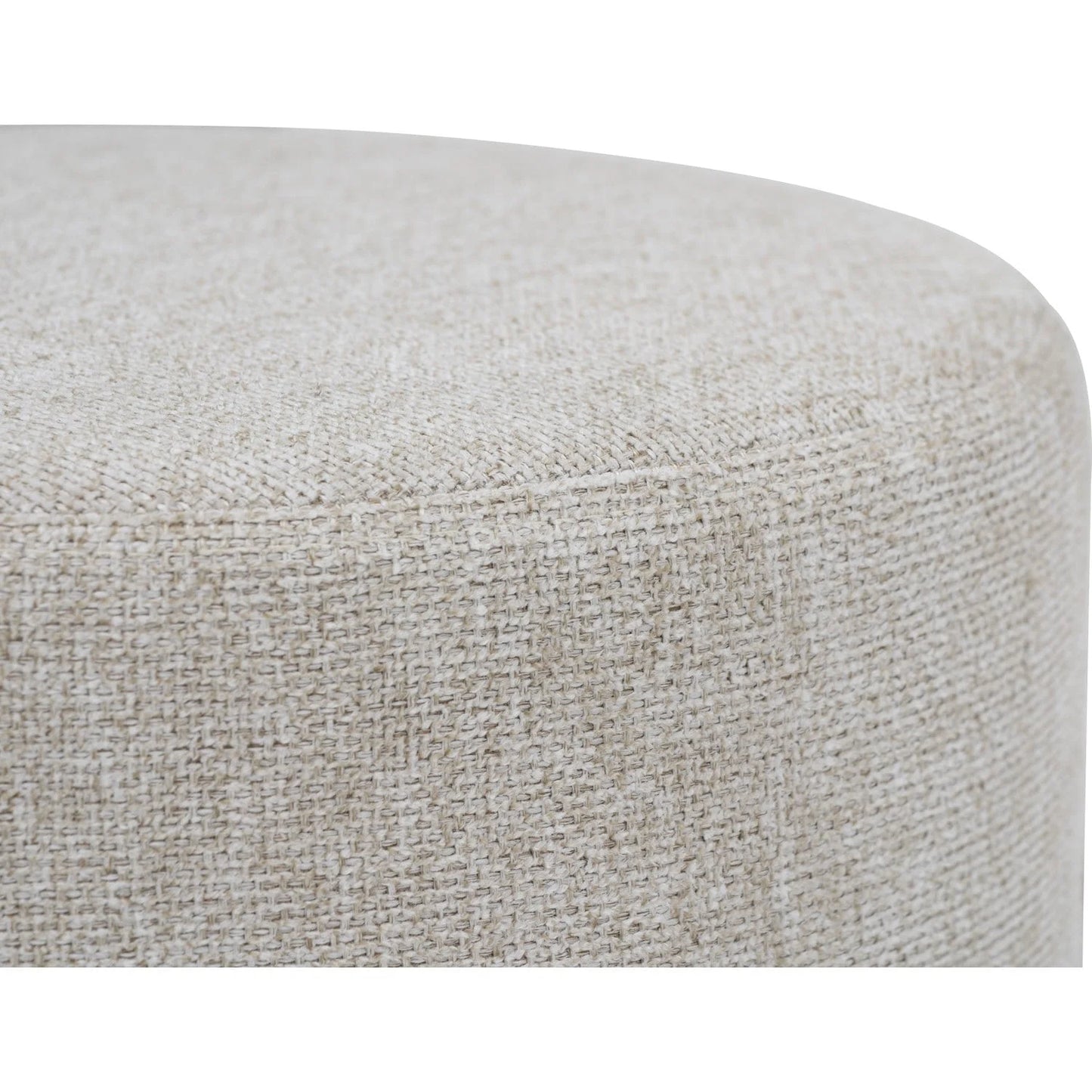 Stylish Walnut Pouf with Durable Fabric in Grey